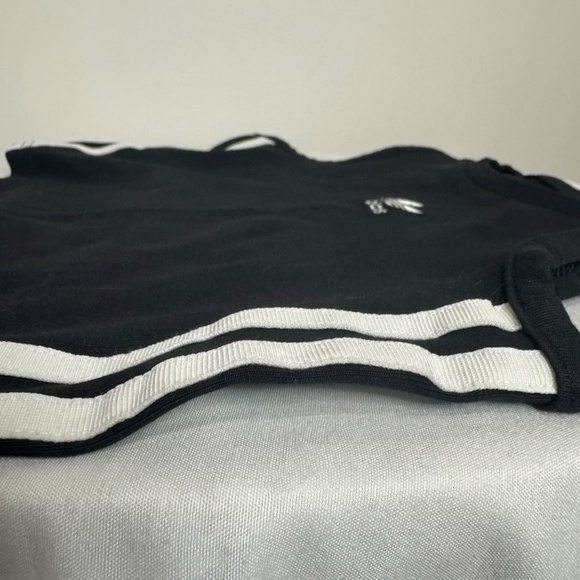Adidas Originals Kids Cropped Tank Top | Black & White | Size 9/10Y - Picture 5 of 7